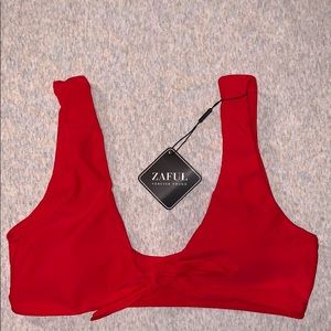 2-Piece, Red, Front Tie, Bikini.